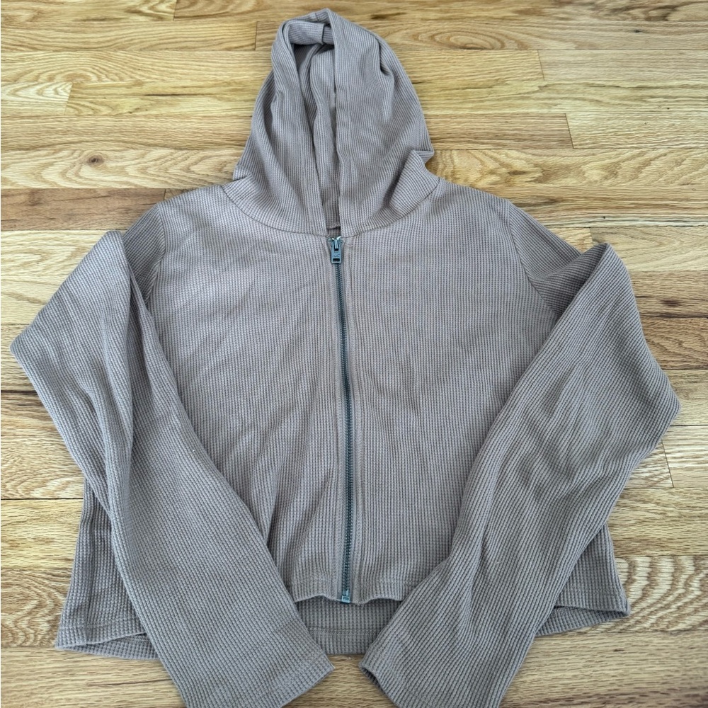 Hollister Brown zip up  Relaxed Fit